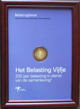 Belasting 5 Euro 2006 herdenkingsmunt zilver BU